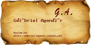 Gábriel Agenór névjegykártya
